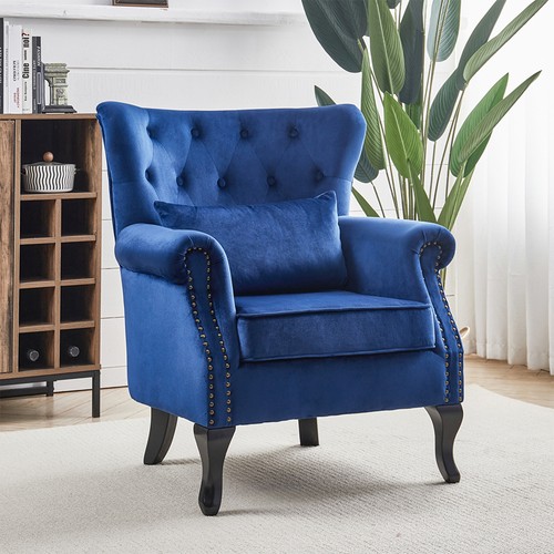 Upholstered velvet armchair - velvet,
