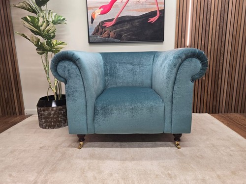 Teal velvet chesterfield - teal,